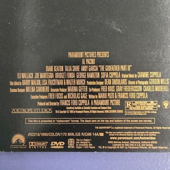 The Godfather Trilogy DVD Collection 5-Disc Set Bonus Materials 2001 Box Set DVD - Picture 9 of 11
